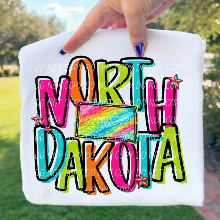 Neon States DTF Print