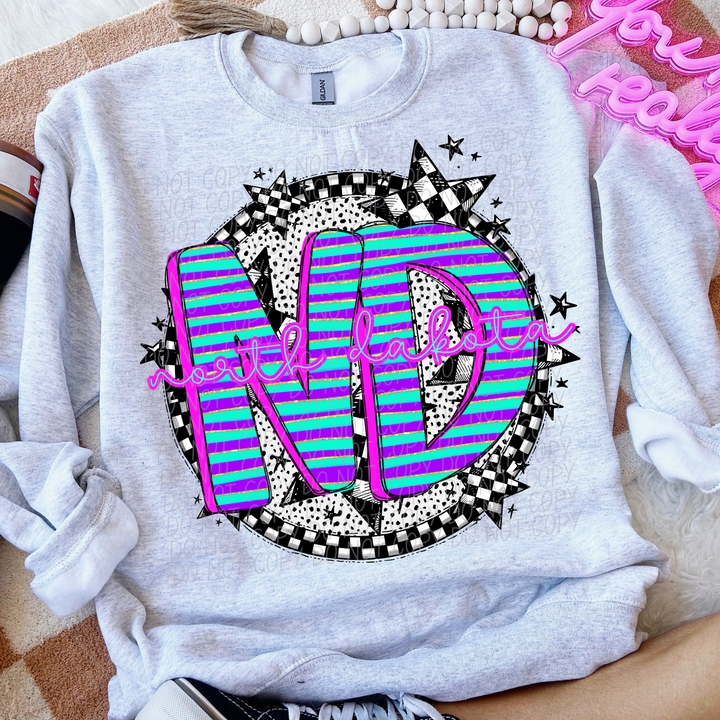 Striped Spring States DTF Print