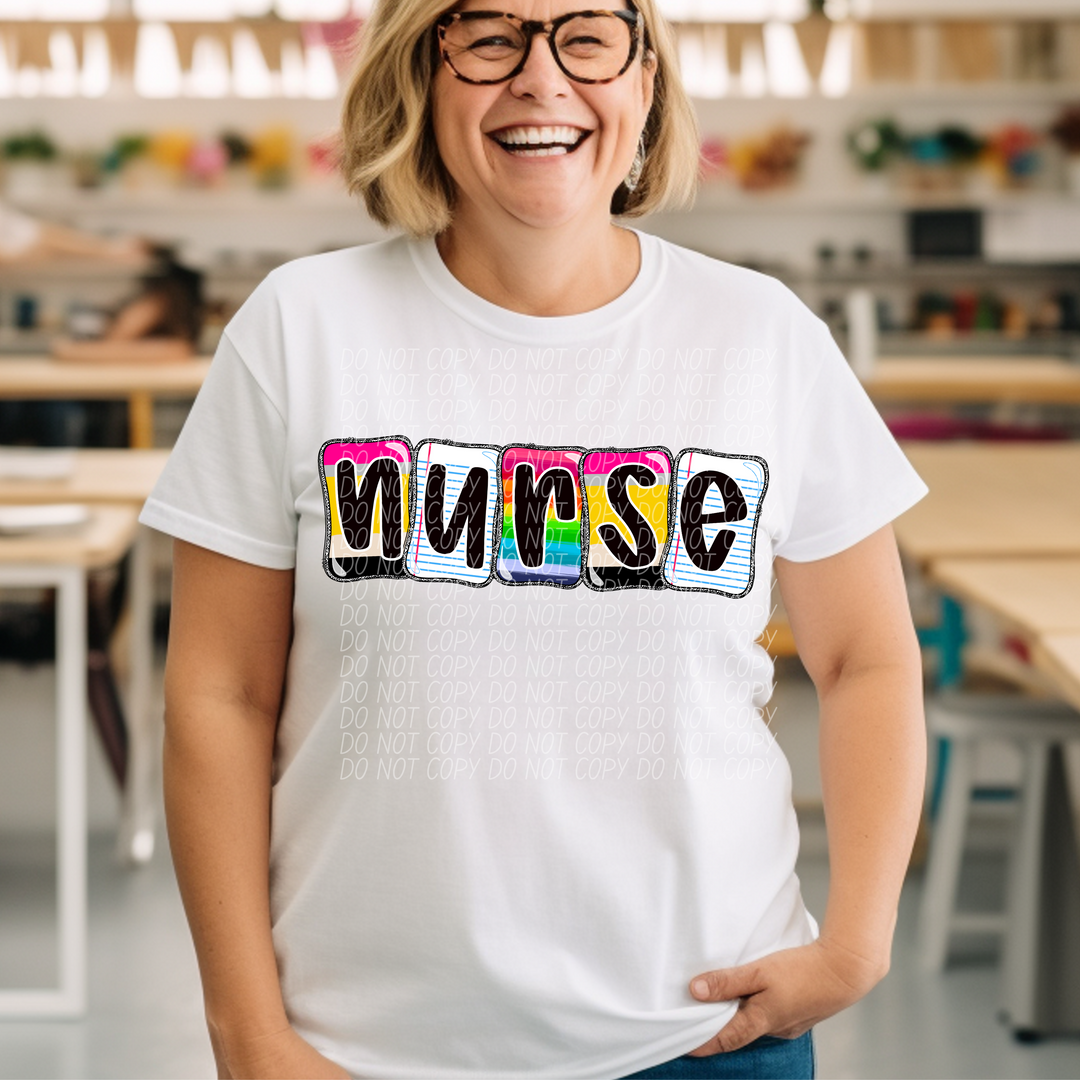 School Daze Titles DTF Print