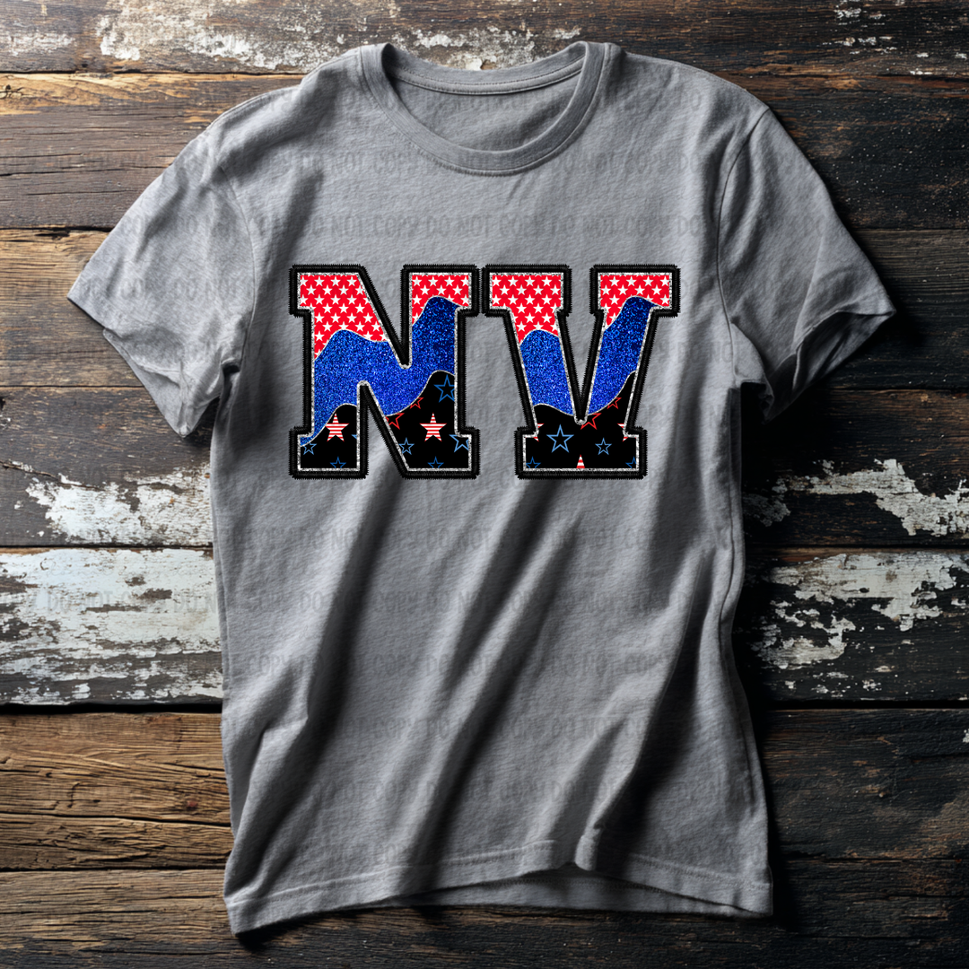 Patriotic States DTF Print