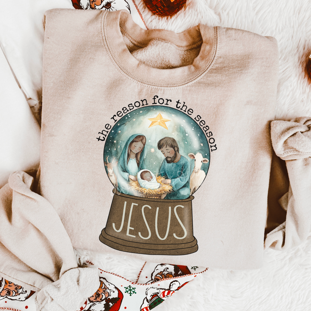 Nativity Snow Globe DTF Print