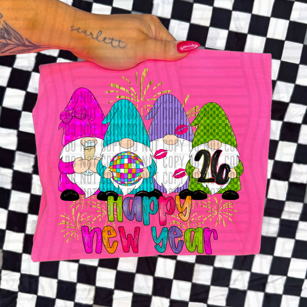 New Year Gnomes DTF Print