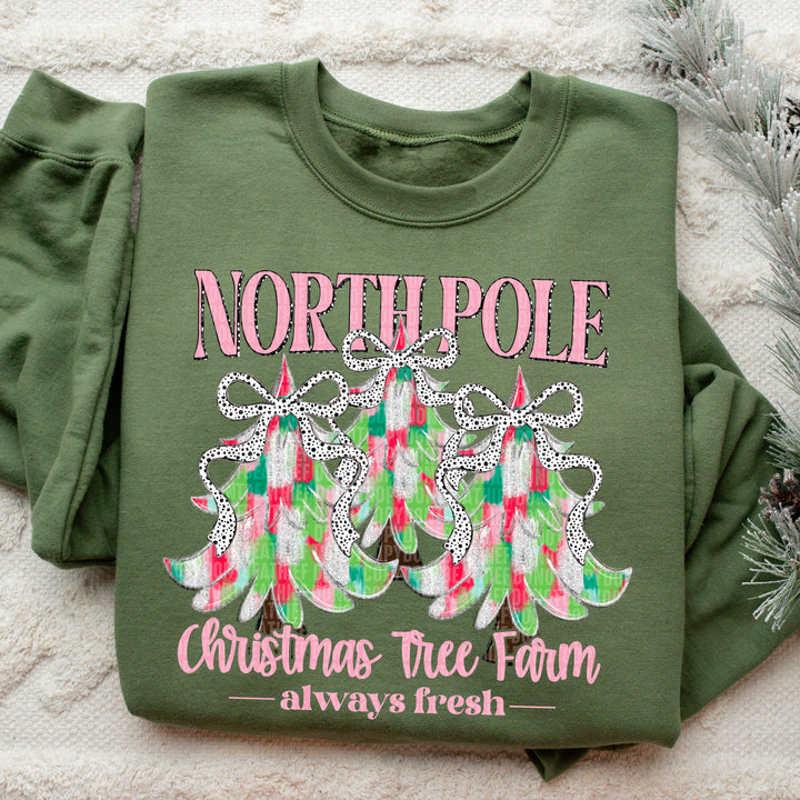 North Pole Trees DTF Print