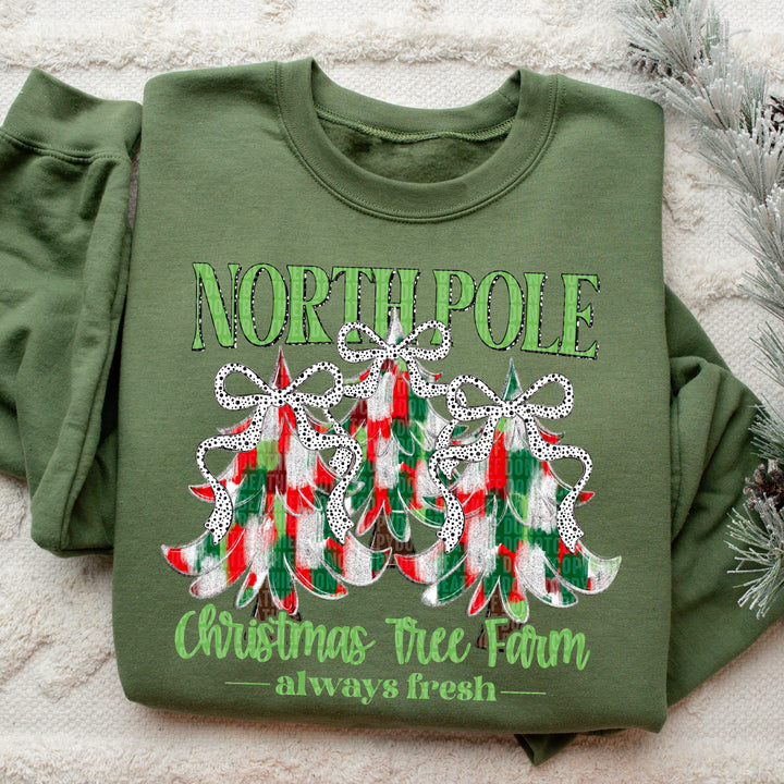 North Pole Trees DTF Print