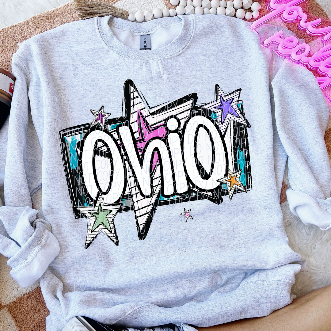 Bright Stars States DTF Print