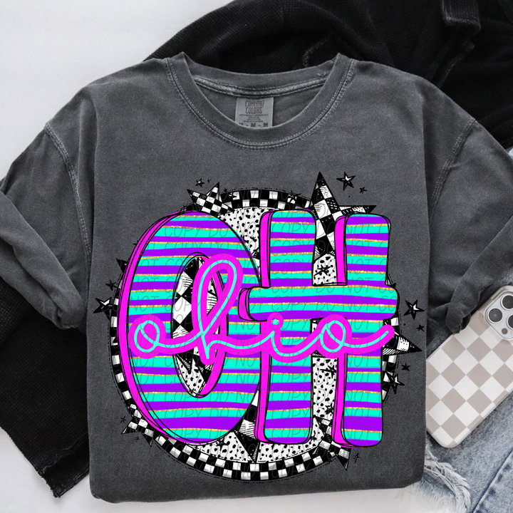 Striped Spring States DTF Print