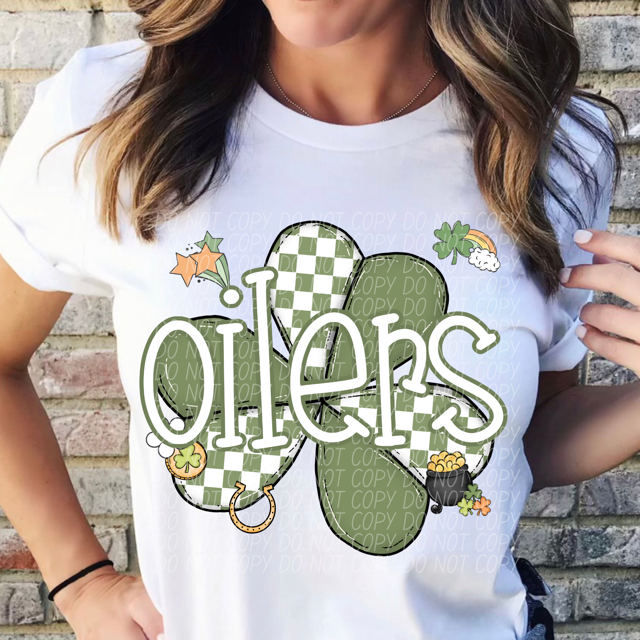 St Patrick Clover Mascots DTF Print