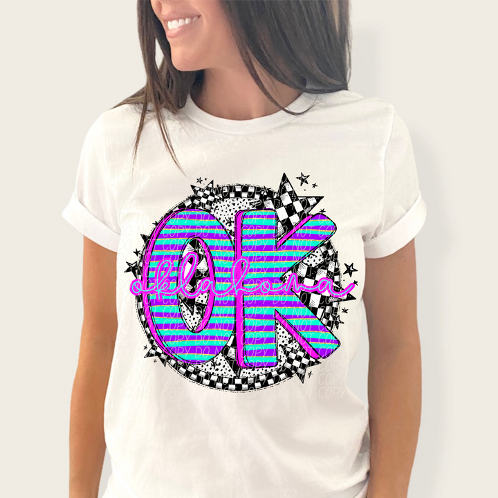 Striped Spring States DTF Print