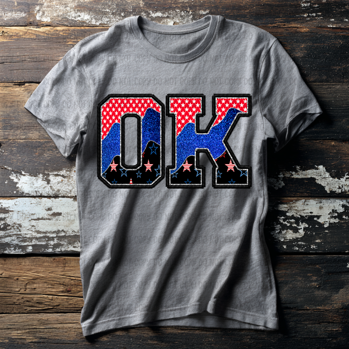 Patriotic States DTF Print