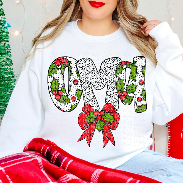 Holly Dot Names DTF Print