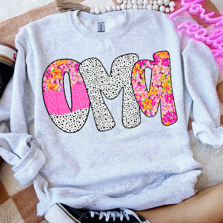 Happy Flowers Names DTF Print