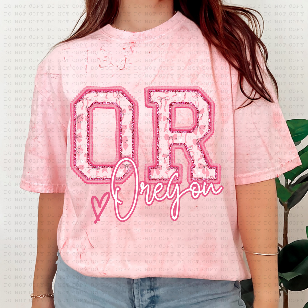 Pink Coquette States DTF Print