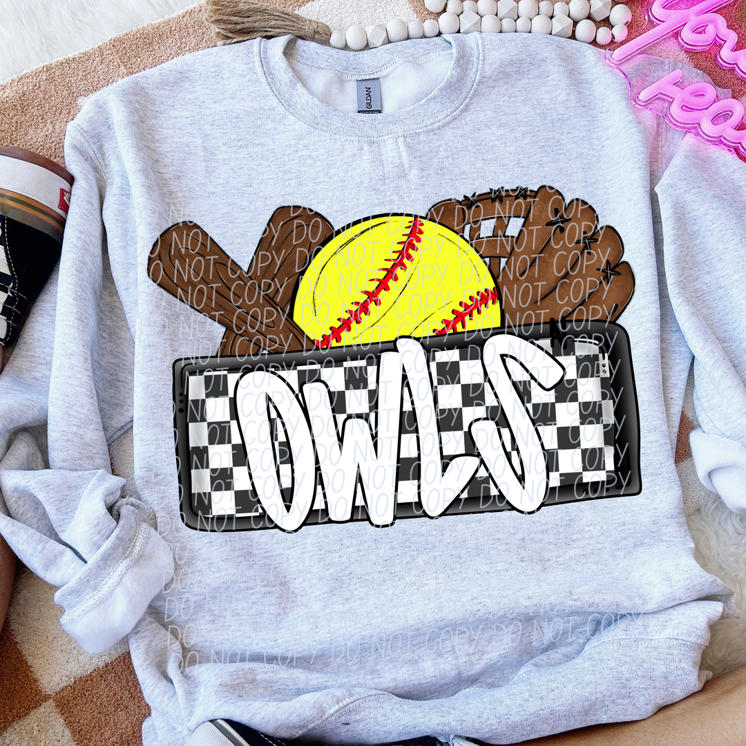 Softball Mascots DTF Print