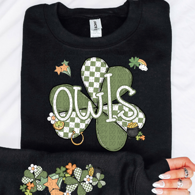 St Patrick Clover Mascots DTF Print