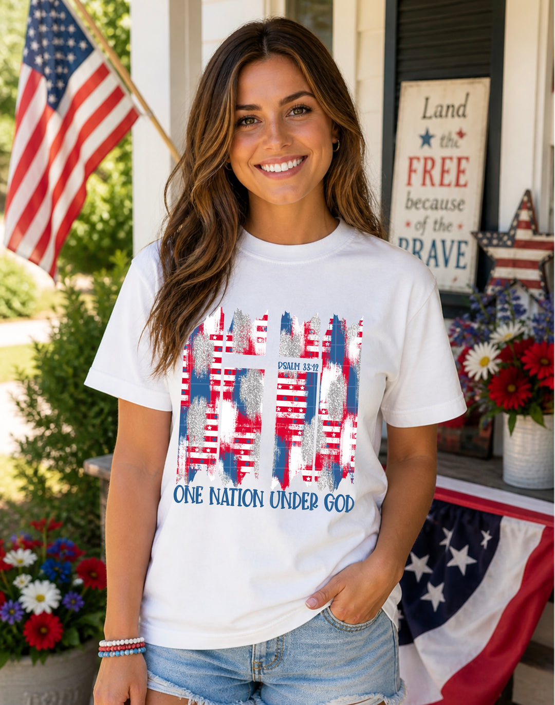 One Nation Under God DTF Print