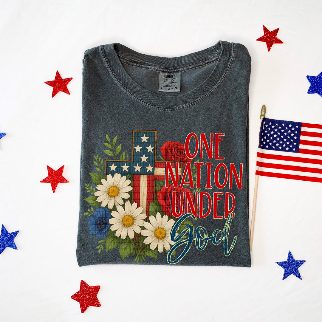 One Nation Under God DTF Print