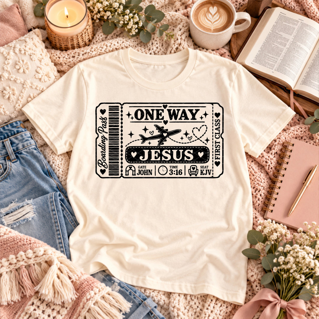 One Way Plane DTF Print