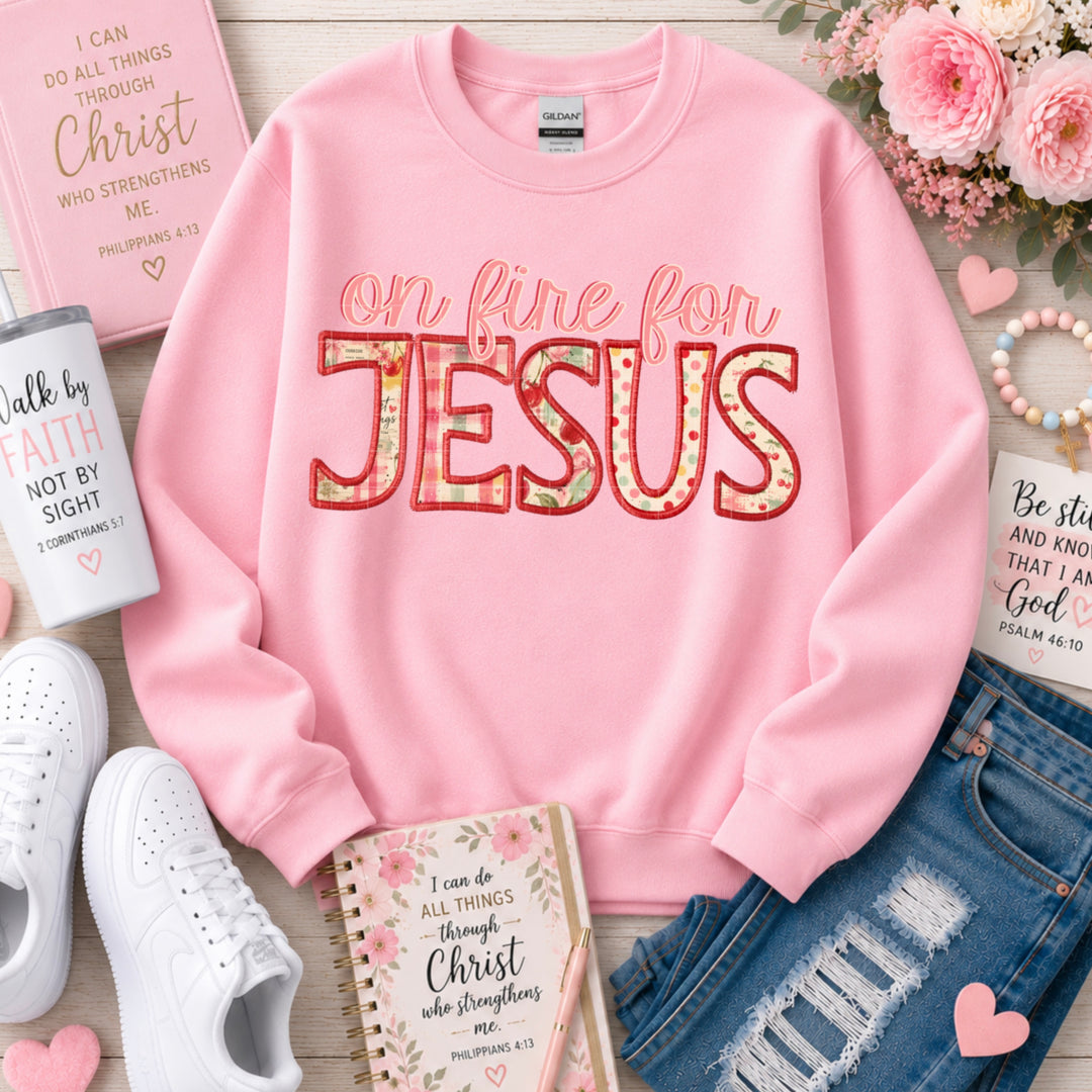 On Fire For Jesus DTF Print
