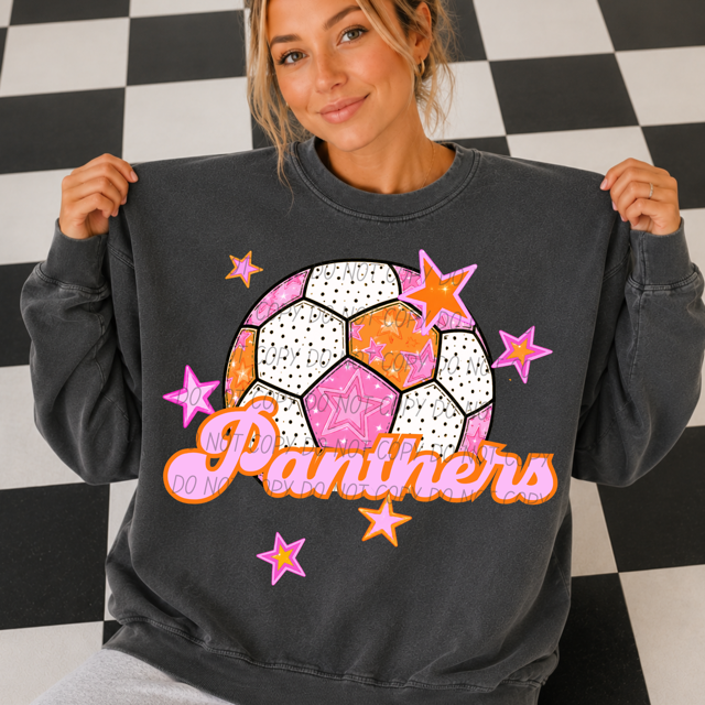 Pink Soccer DTF Print