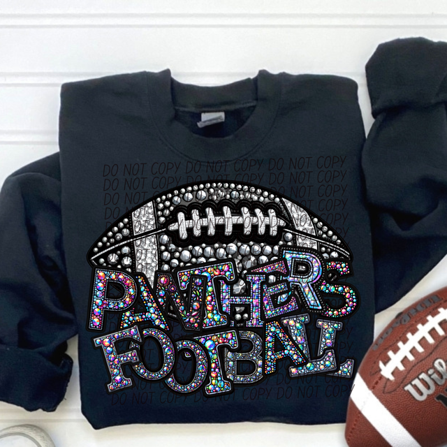 Faux Bling Football Mascots DTF Print