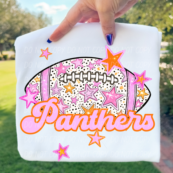 Pink Football DTF Print