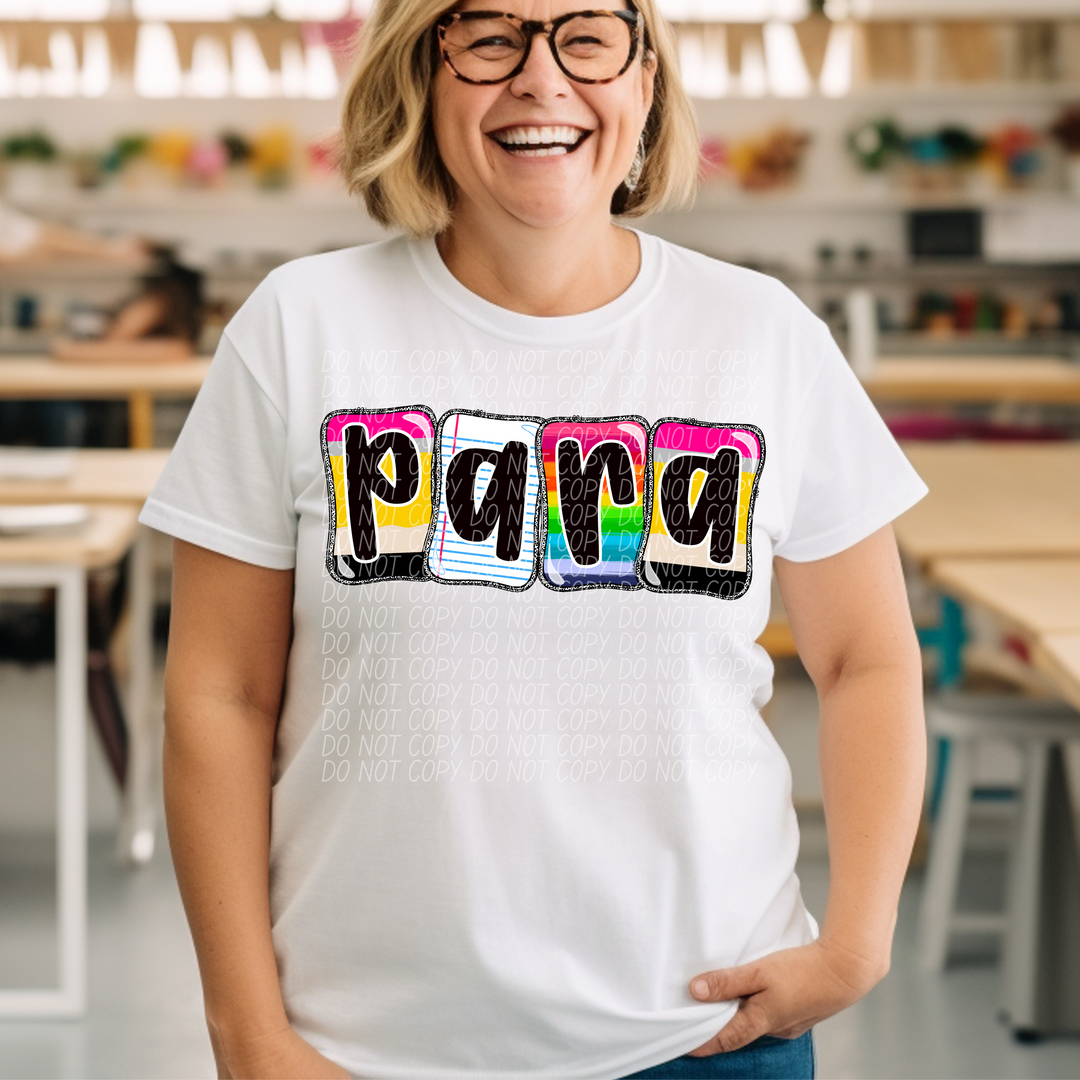 School Daze Titles DTF Print