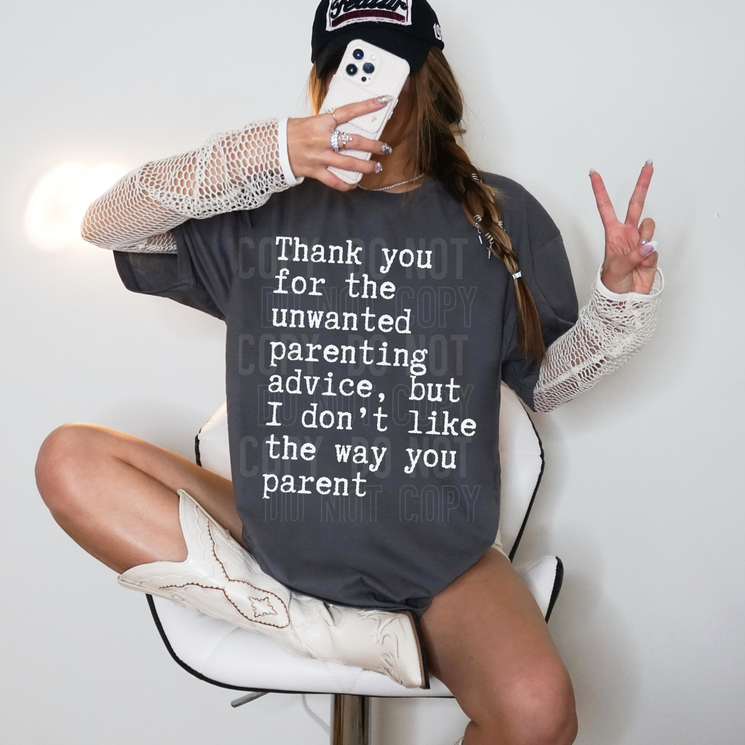 Parenting Advice DTF Print