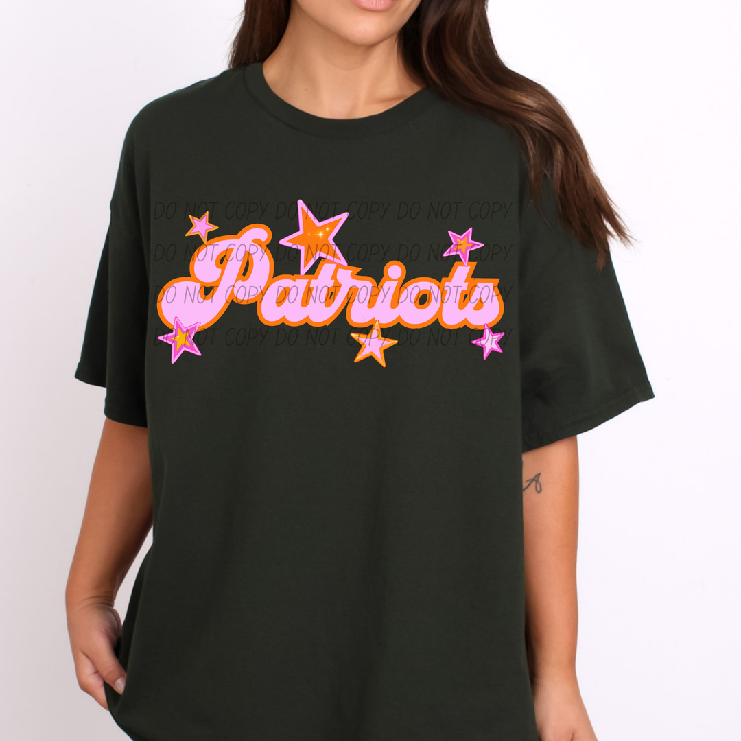 Pink and Orange Mascots DTF Print