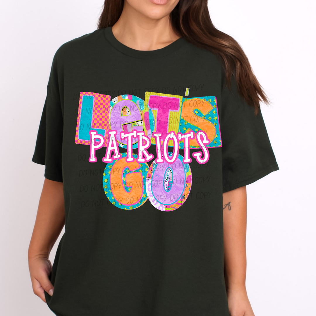 Patchwork Pep Club DTF Print