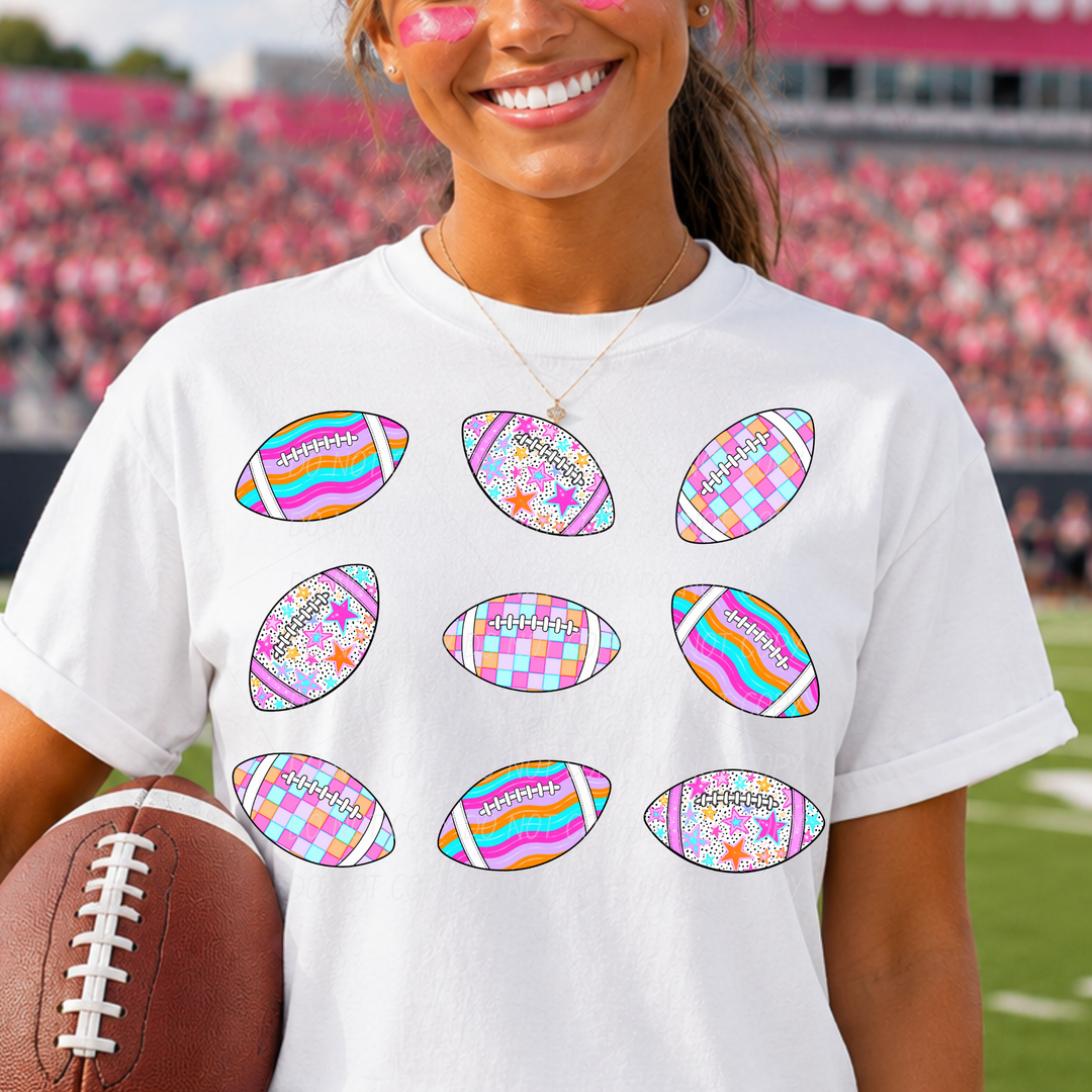 Pattern Football DTF Print