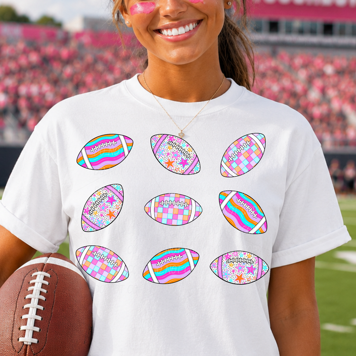 Pattern Football DTF Print