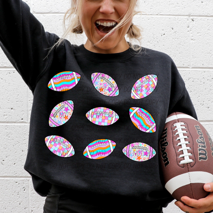 Pattern Football DTF Print