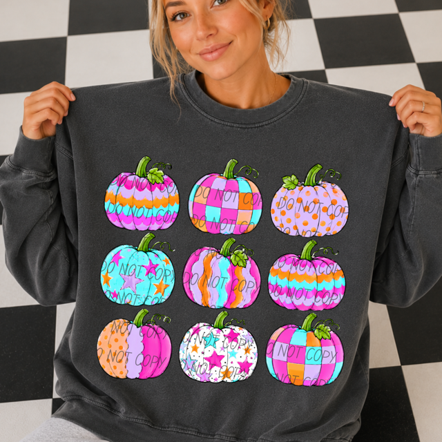 Preppy Pumpkin DTF Print