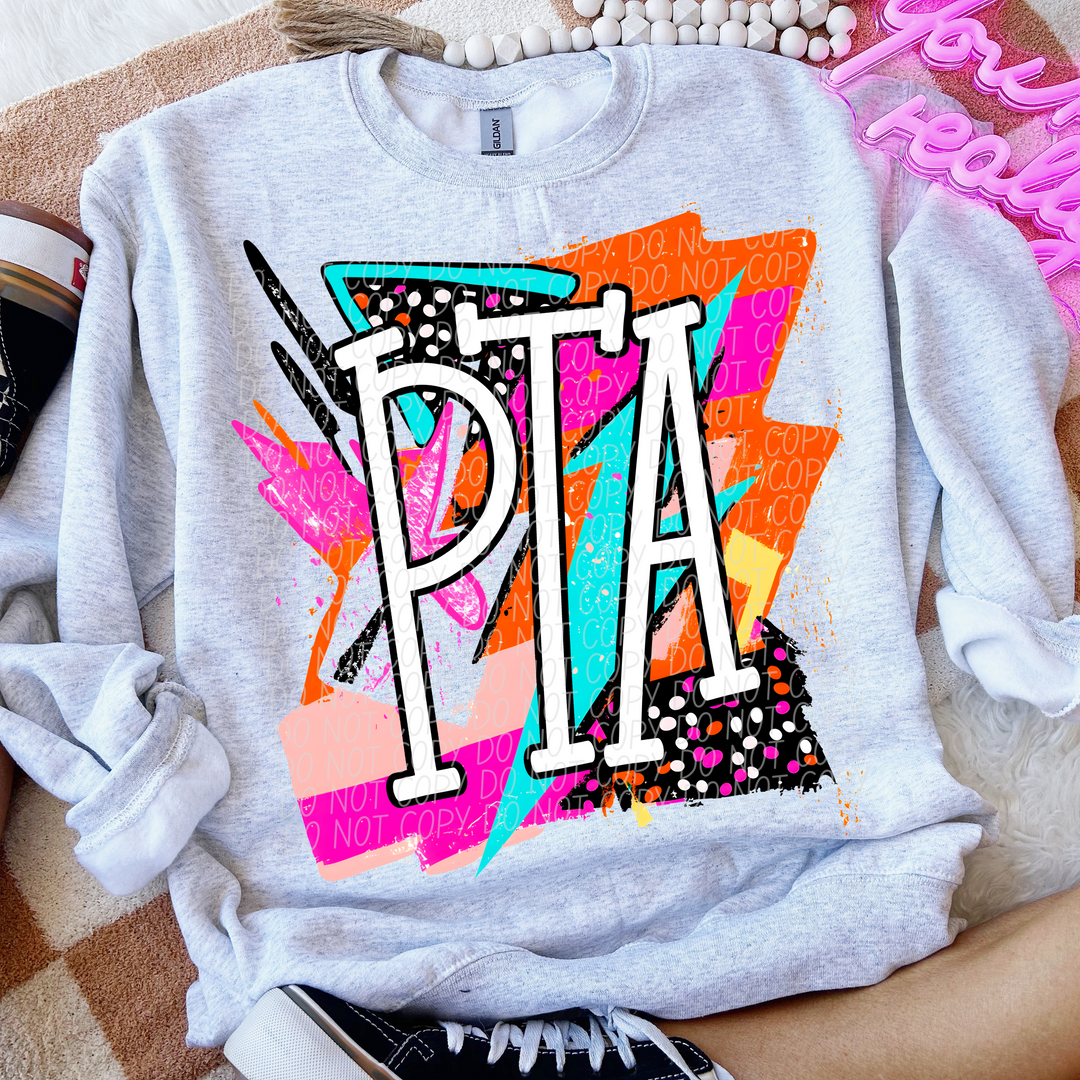 Bright Retro School Titles DTF Print