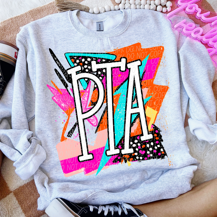 Bright Retro School Titles DTF Print