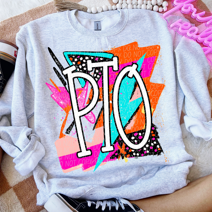 Bright Retro School Titles DTF Print