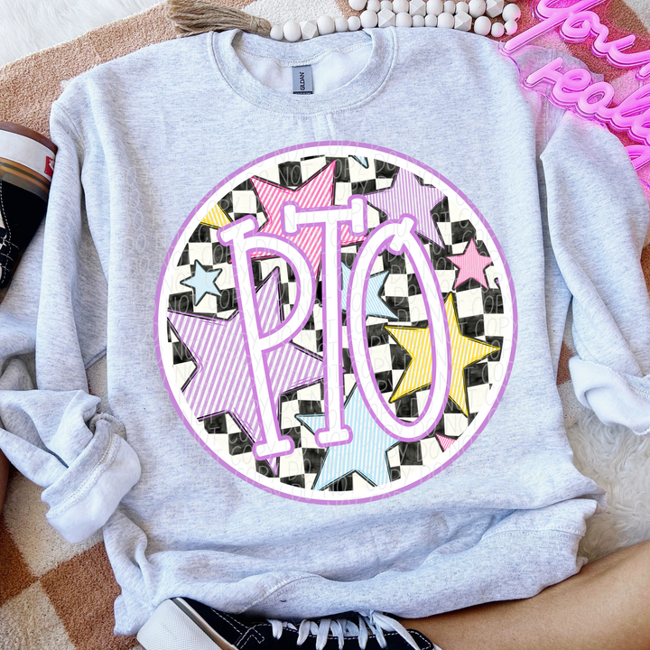 Back To School Stars Purple - Occupations DTF Print