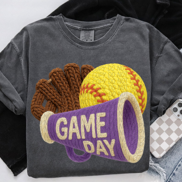 Yarn Softball Game Day DTF Print