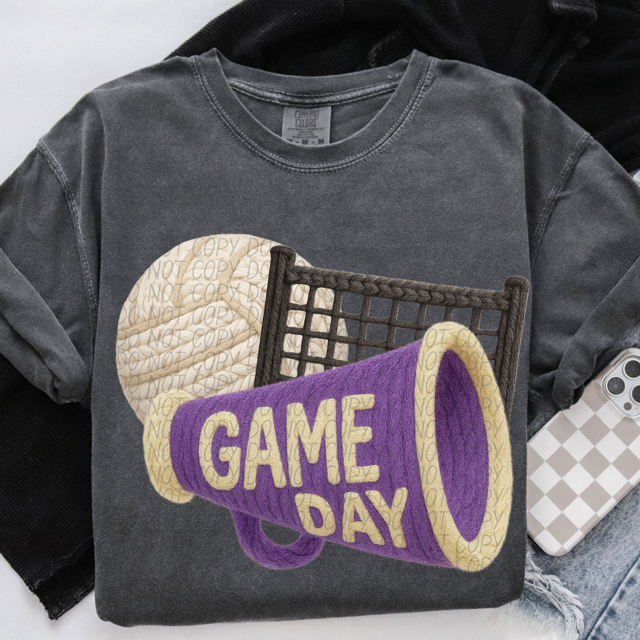 Yarn Game Day Volleyball DTF Print