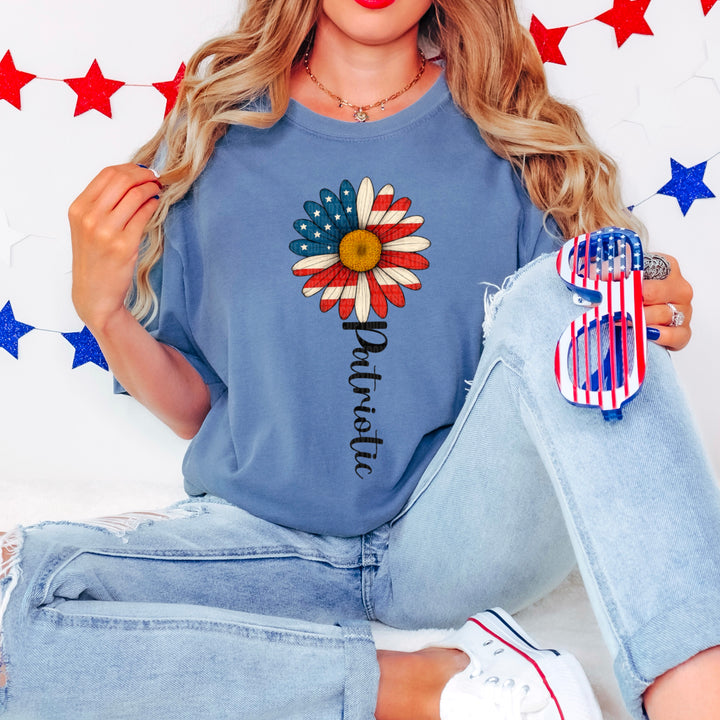 Patriotic Sunflower DTF Print