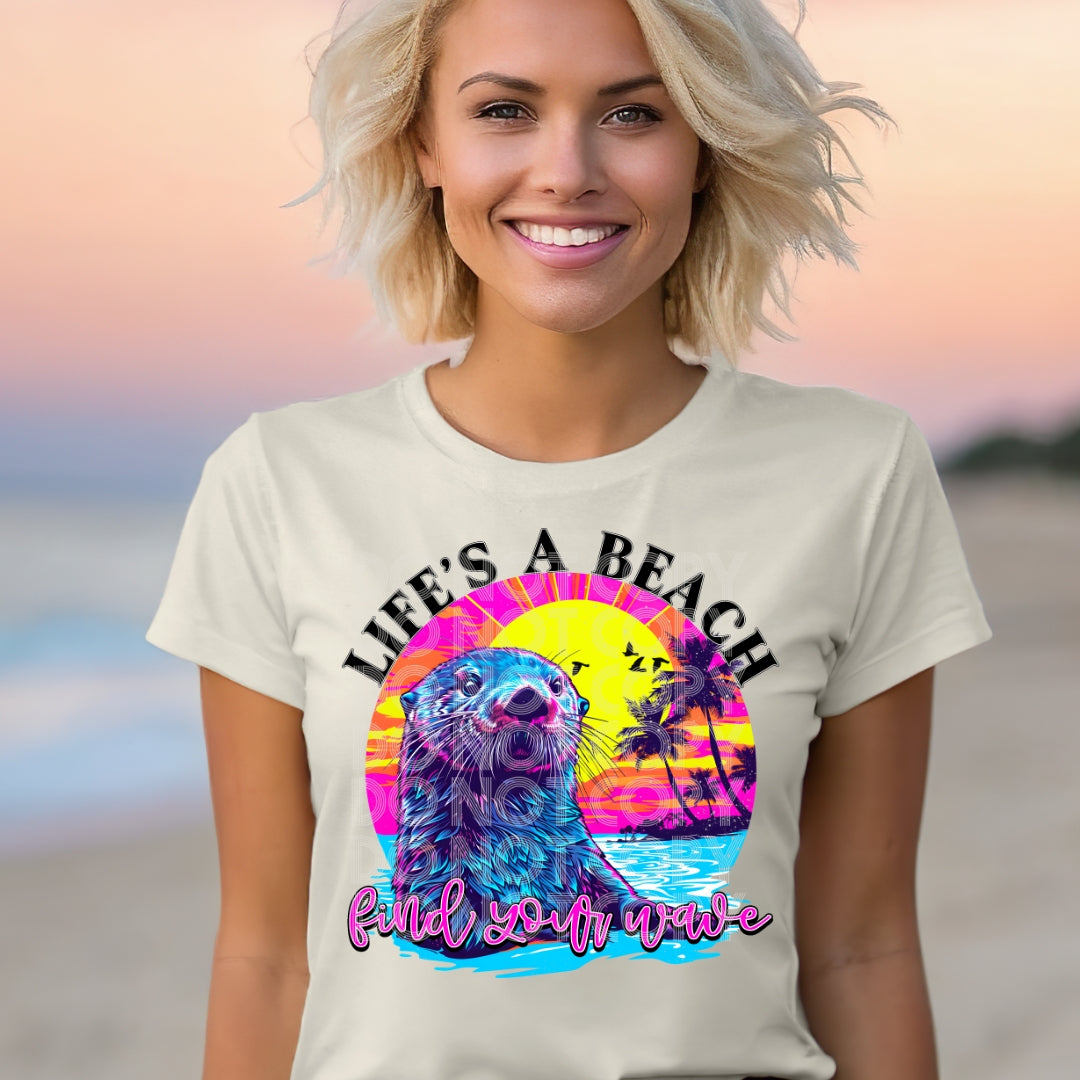 Life's a Beach Find Your Wave DTF Print