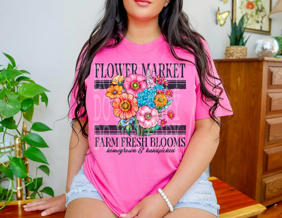 Flower Market DTF Print