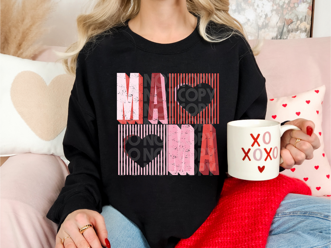 Mama Hearts DTF Print