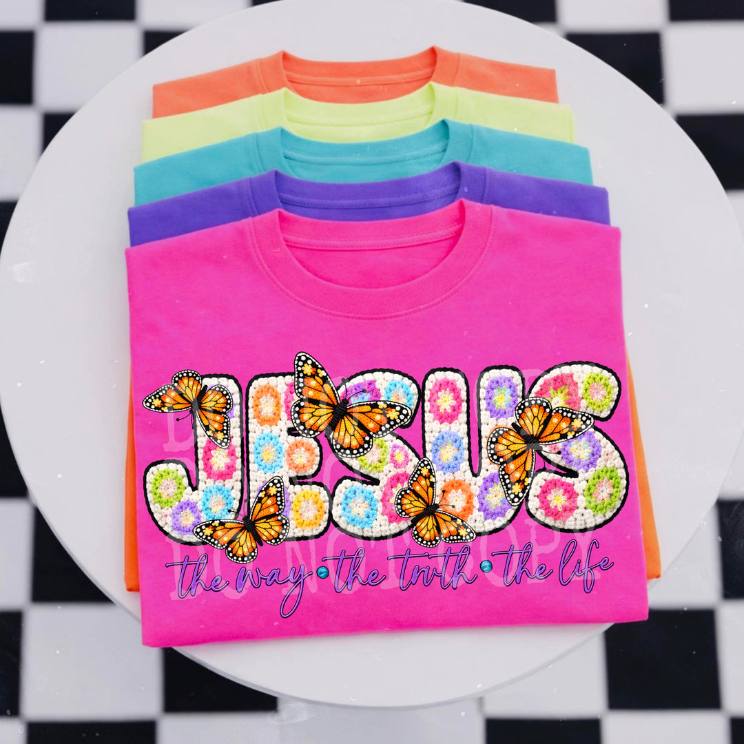 Jesus the way Crochet DTF Print