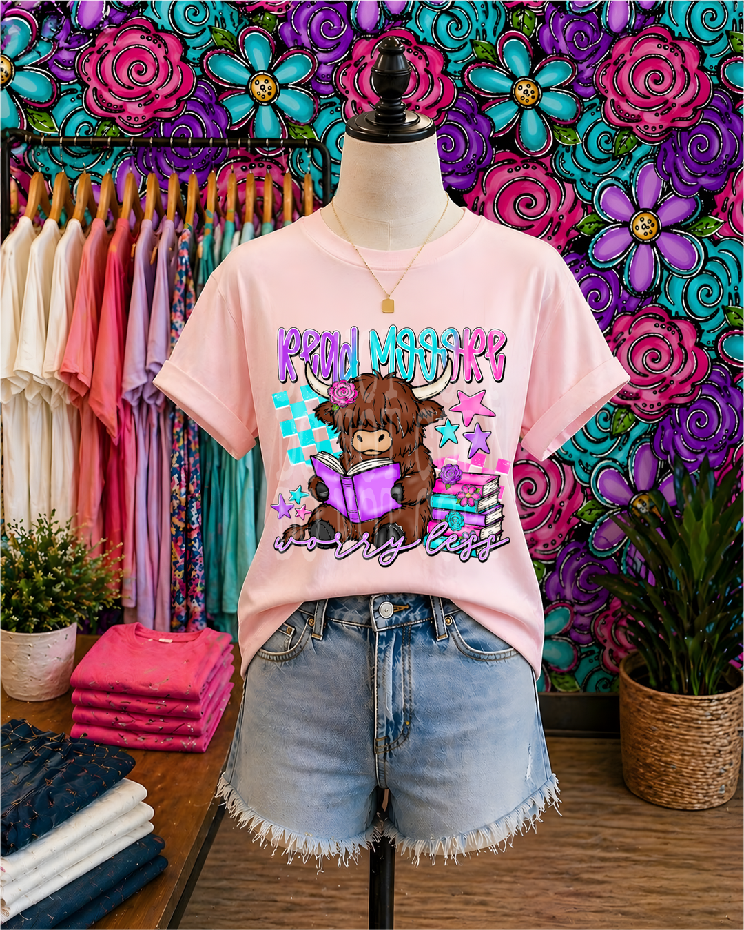 Read Mooore Worry Less DTF Print