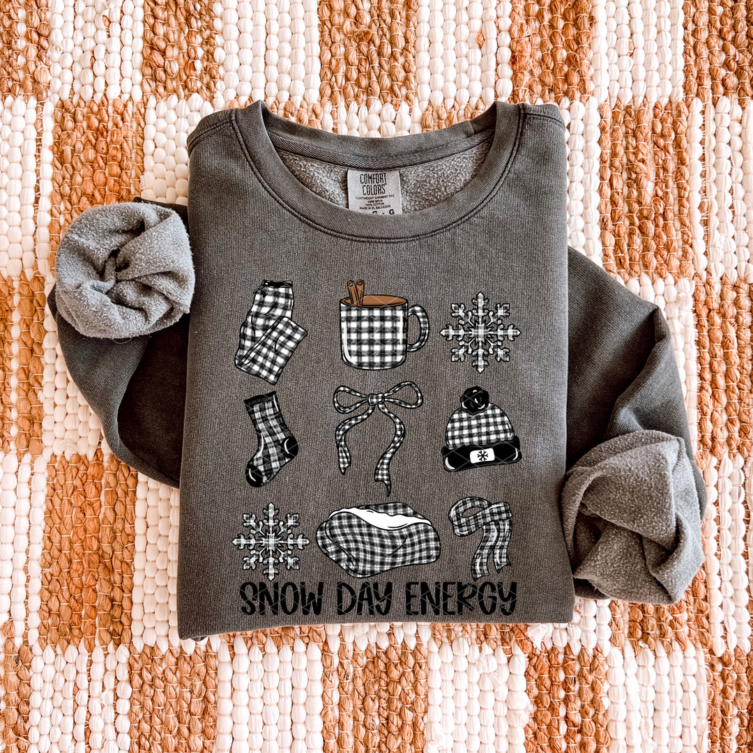 Plaid Snow Day Energy DTF Print
