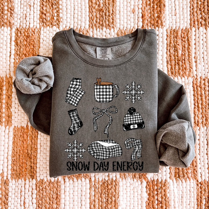 Plaid Snow Day Energy DTF Print