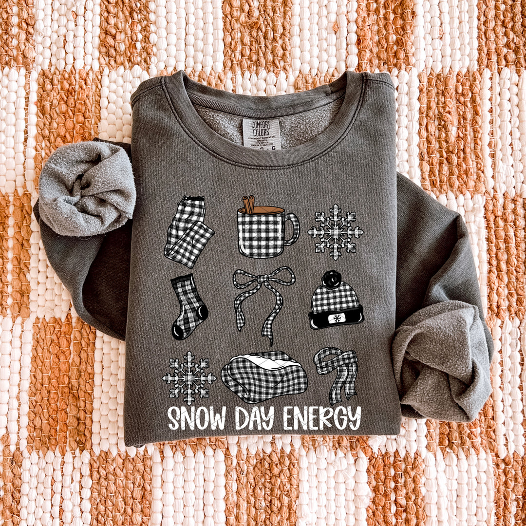 Plaid Snow Day Energy DTF Print