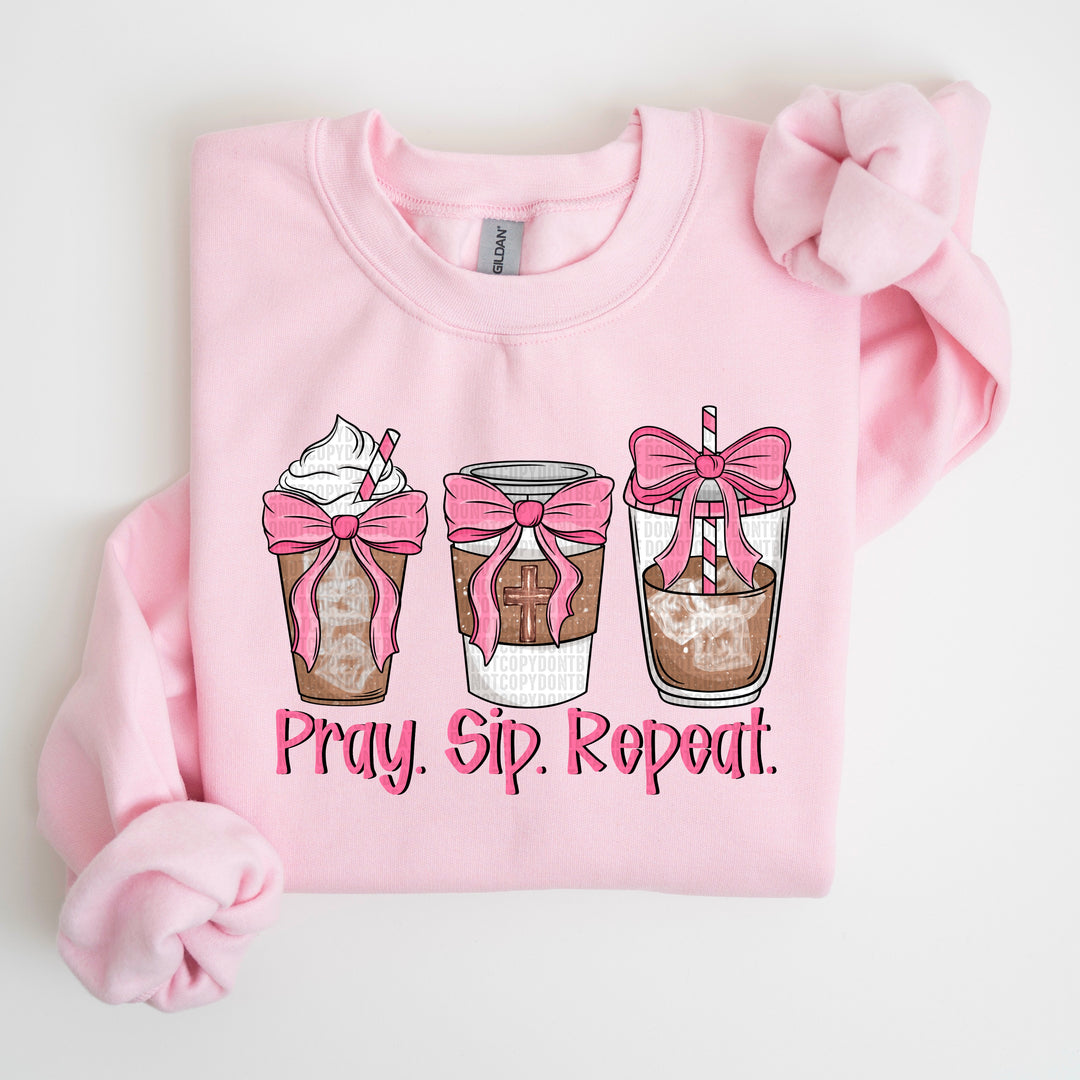 Pray. Sip. Repeat DTF Print