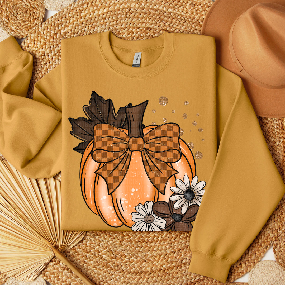 Pumpkin Floral DTF Print